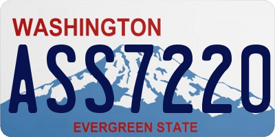 WA license plate ASS7220