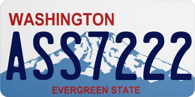 WA license plate ASS7222