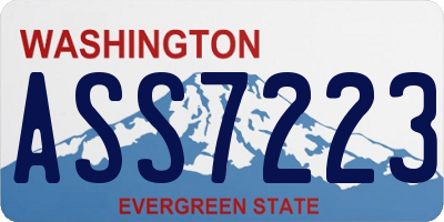 WA license plate ASS7223