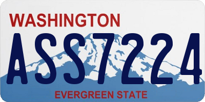WA license plate ASS7224