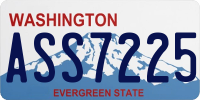 WA license plate ASS7225