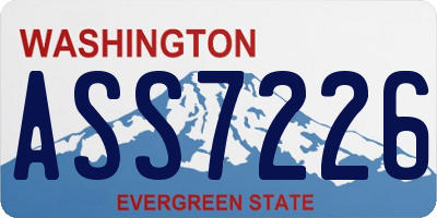 WA license plate ASS7226