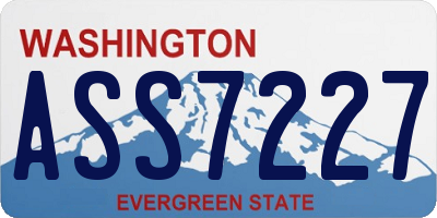 WA license plate ASS7227