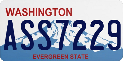 WA license plate ASS7229