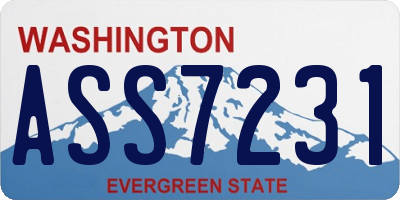 WA license plate ASS7231