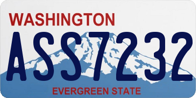 WA license plate ASS7232