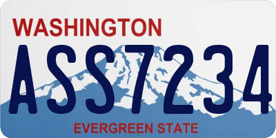 WA license plate ASS7234