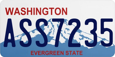 WA license plate ASS7235
