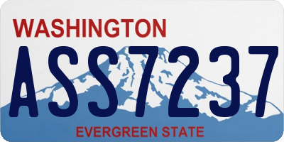 WA license plate ASS7237