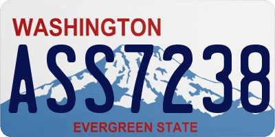 WA license plate ASS7238