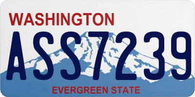 WA license plate ASS7239