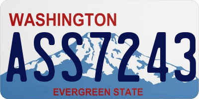 WA license plate ASS7243