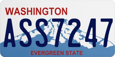 WA license plate ASS7247