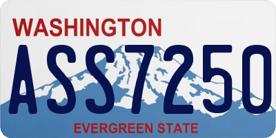 WA license plate ASS7250