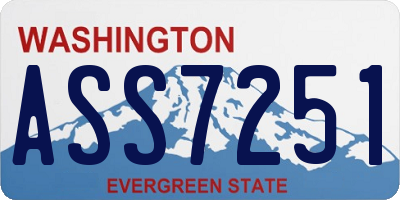 WA license plate ASS7251