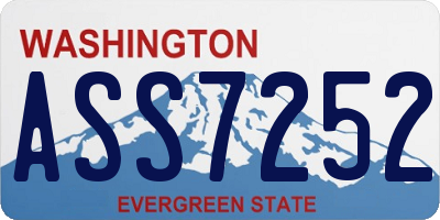 WA license plate ASS7252