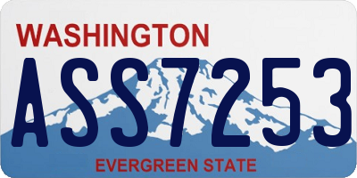 WA license plate ASS7253