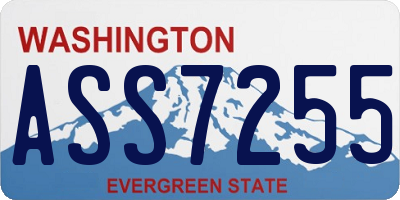 WA license plate ASS7255
