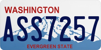 WA license plate ASS7257
