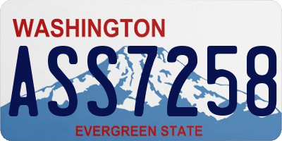 WA license plate ASS7258
