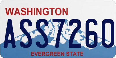 WA license plate ASS7260