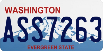 WA license plate ASS7263