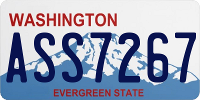 WA license plate ASS7267