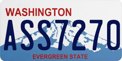 WA license plate ASS7270