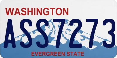 WA license plate ASS7273