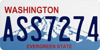 WA license plate ASS7274