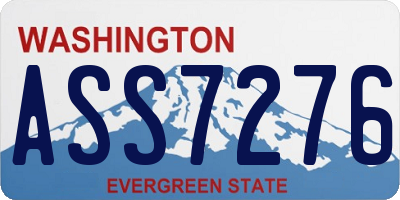WA license plate ASS7276