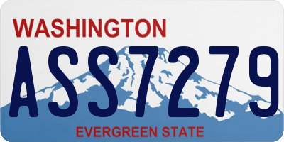 WA license plate ASS7279
