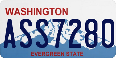 WA license plate ASS7280