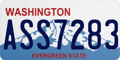 WA license plate ASS7283