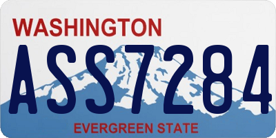 WA license plate ASS7284