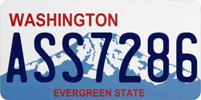WA license plate ASS7286