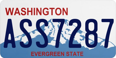 WA license plate ASS7287