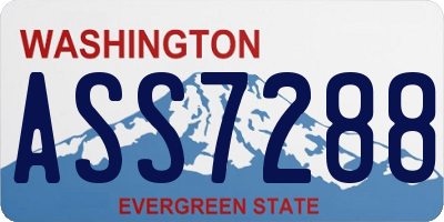 WA license plate ASS7288