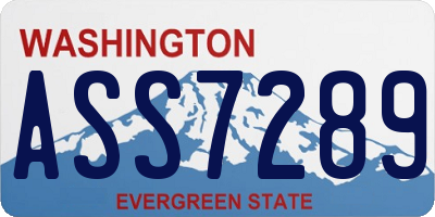 WA license plate ASS7289