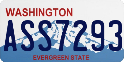 WA license plate ASS7293