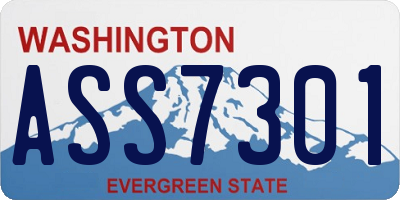 WA license plate ASS7301