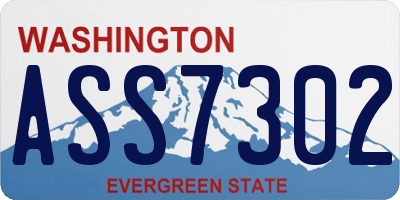 WA license plate ASS7302