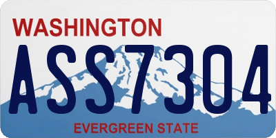 WA license plate ASS7304