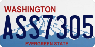 WA license plate ASS7305