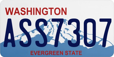 WA license plate ASS7307