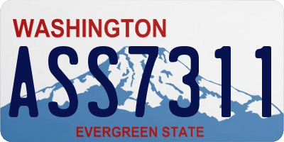 WA license plate ASS7311