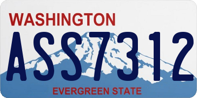 WA license plate ASS7312