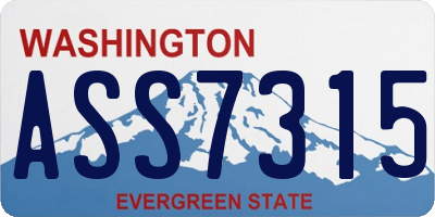 WA license plate ASS7315