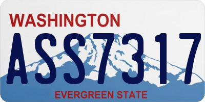 WA license plate ASS7317
