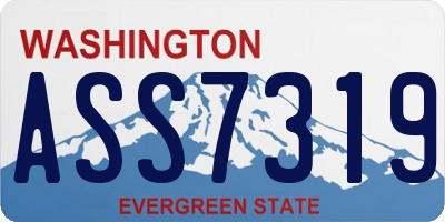 WA license plate ASS7319